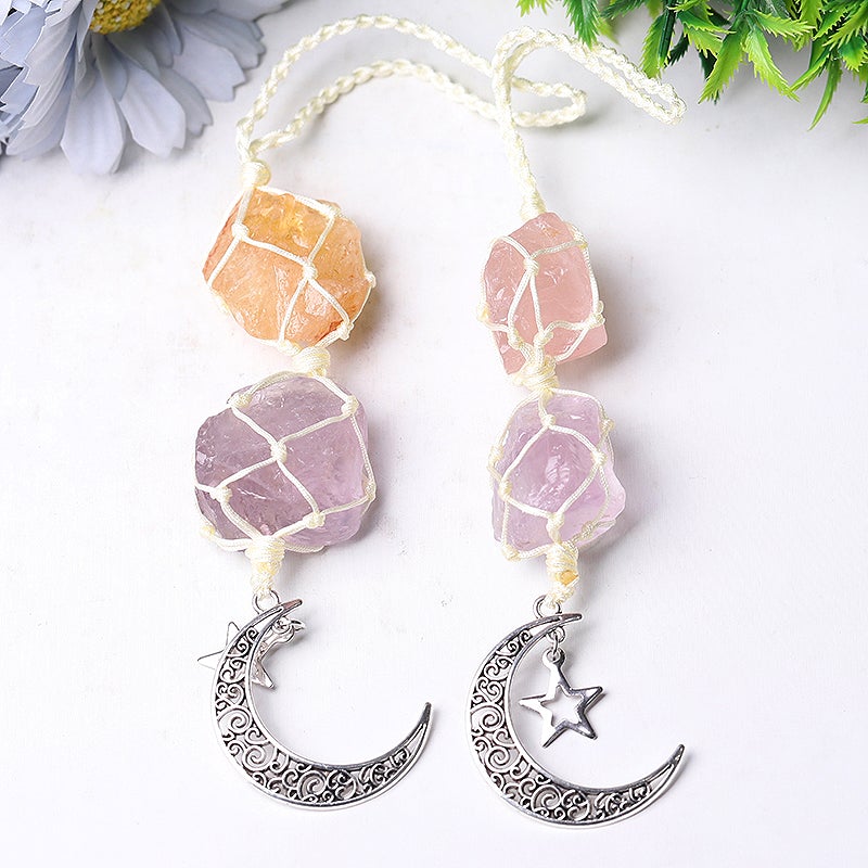 8.0" Citrine Amethyst Raw Stone Crystal Hanging Crystal wholesale suppliers