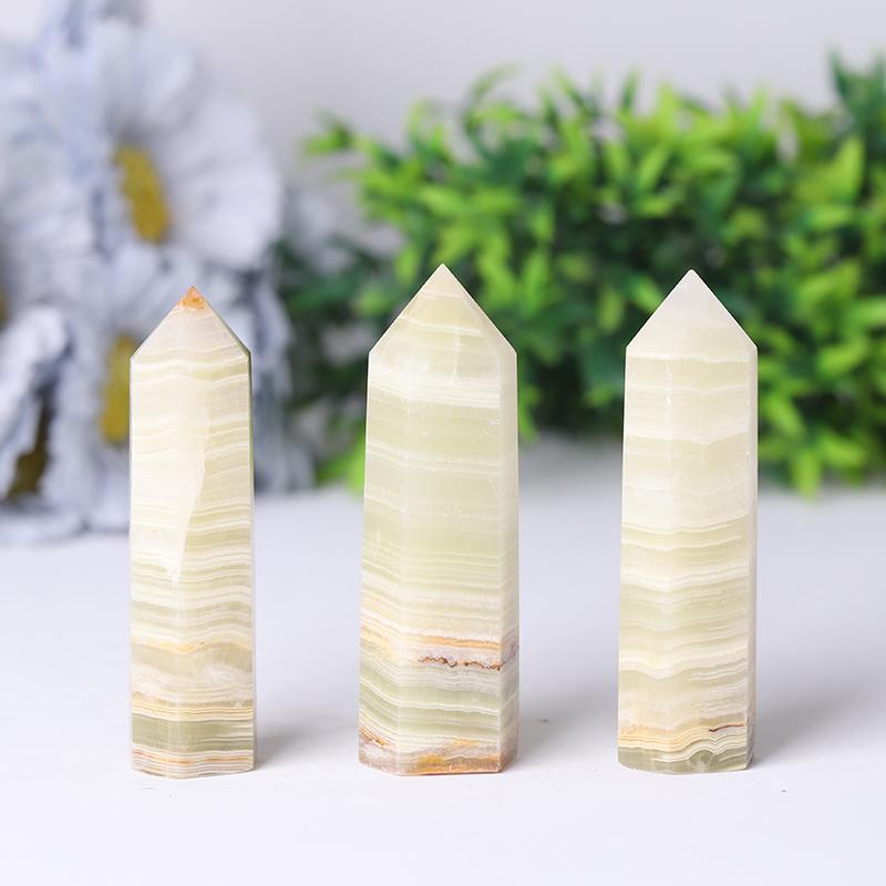 Wholesale Natural Crystal Point Green Afghan Jade Points Crystal wholesale suppliers