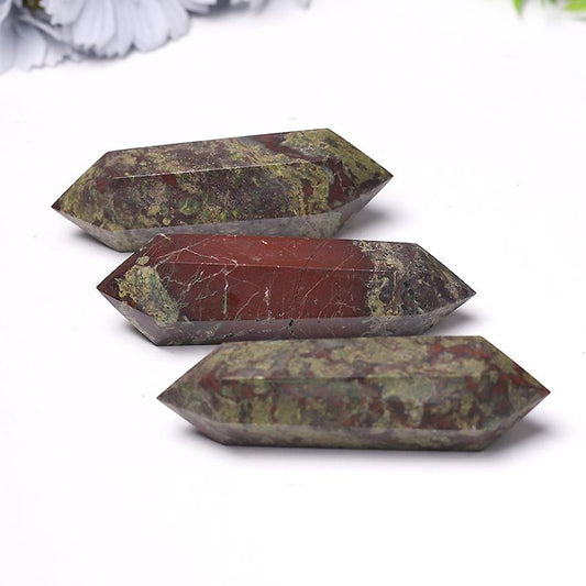 Wholesale Natural High Quality Dragon Blood Stone DT Tower Double Point Crystal wholesale suppliers