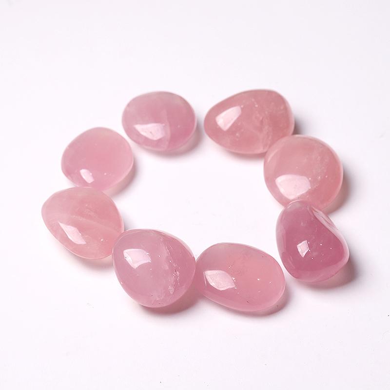 0.1kg 50mm-60mm Rose Quartz Tumbles Palm stones Crystal wholesale suppliers