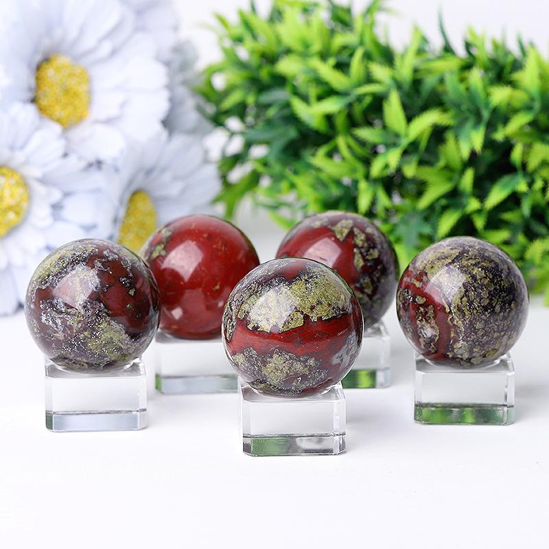 1.5" Dragon Blood Stone Crystal Sphere Crystal wholesale suppliers