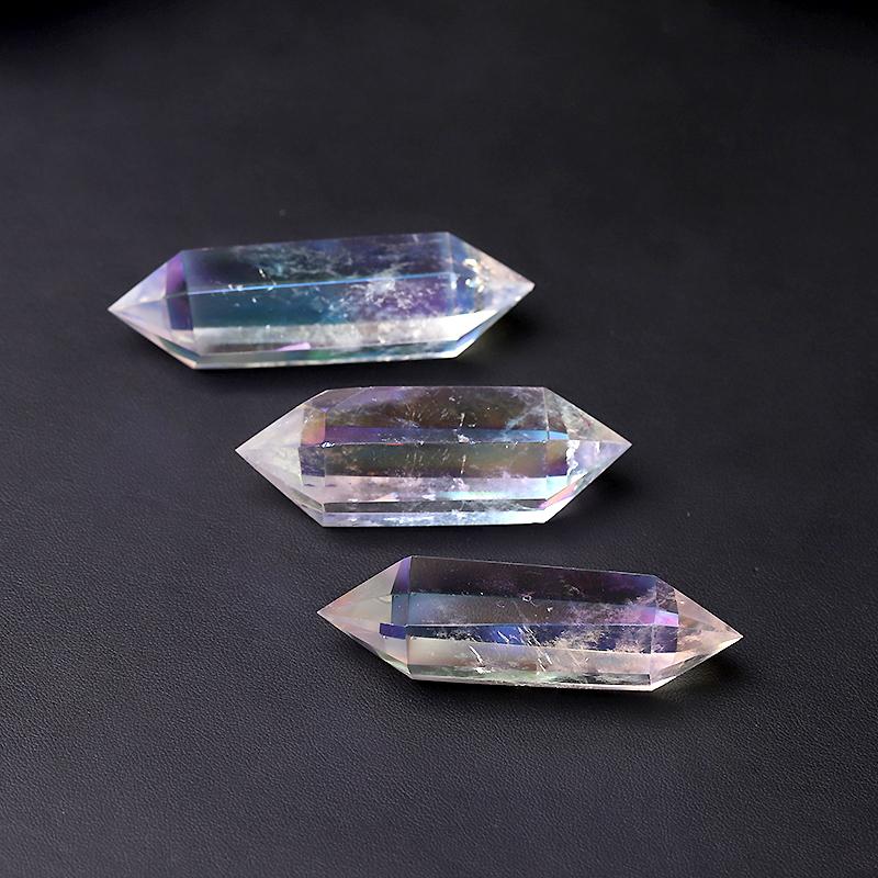 Aura Clear Quartz Double Terminated Point Crystal wholesale suppliers