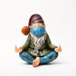 Resin Meditating Old Man Sculpture