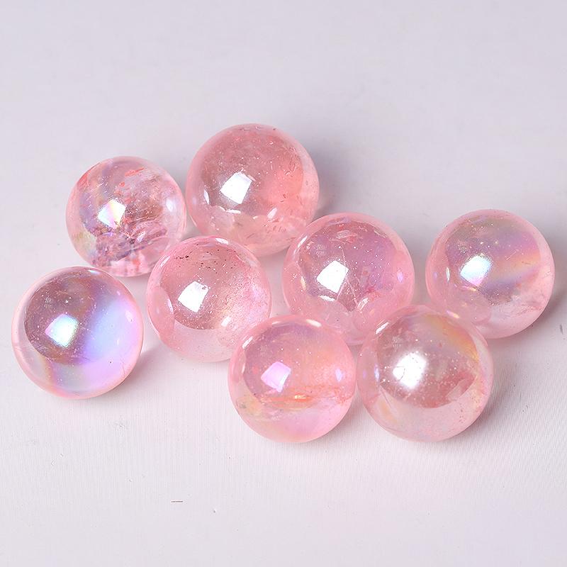 0.25kg Aura Rose Quartz Sphere Crystal wholesale suppliers