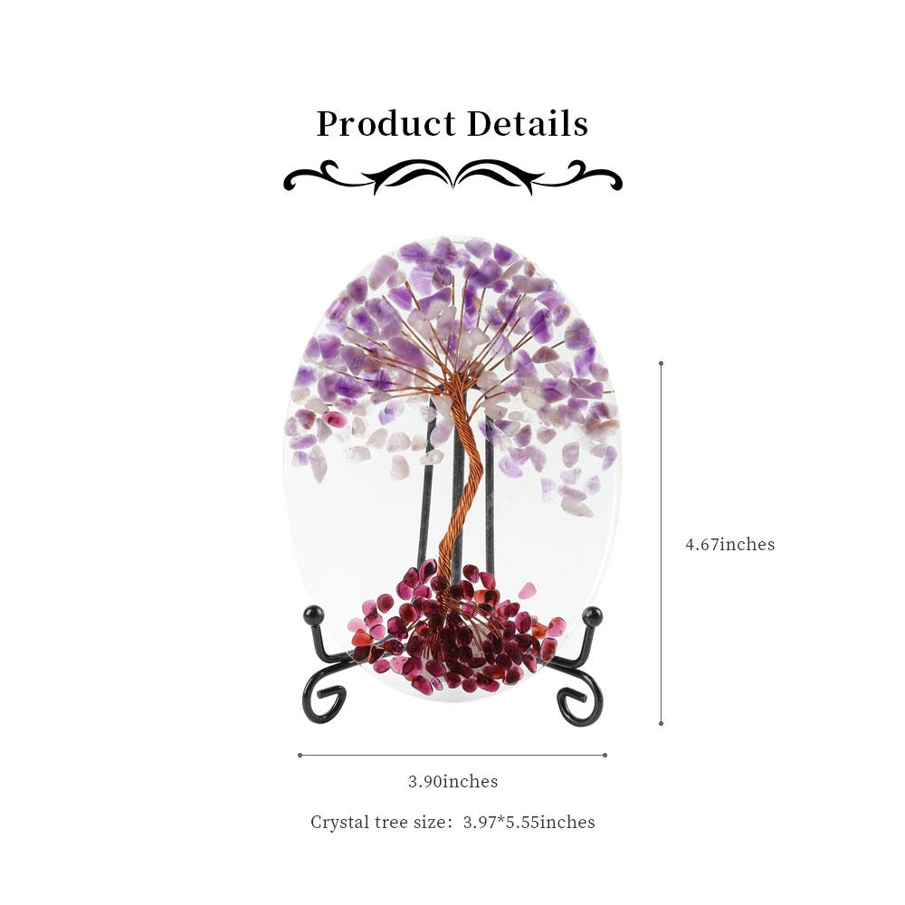 Resin Coaster Free Form with Crystal Chips Tree