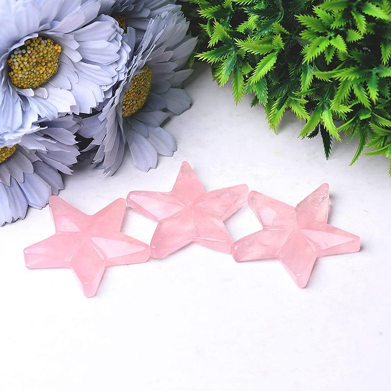 2" Rose Quartz Star Crystal Carvings Crystal wholesale suppliers