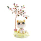 Wealth and Luck Crystal Money Tree with Cute Resin Little Cat  for Home Decor
