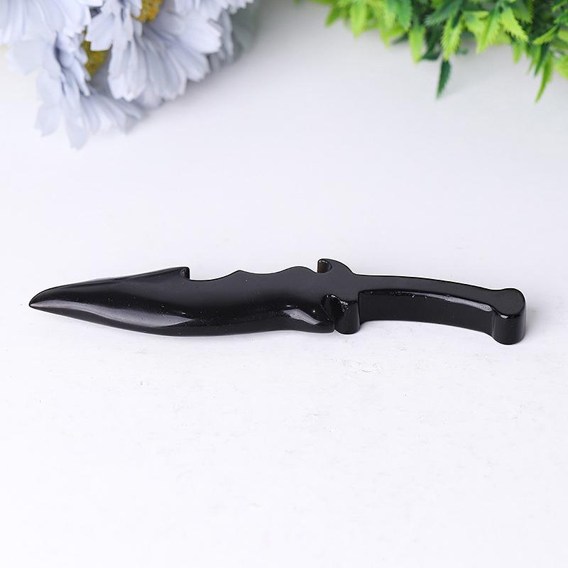 6" Hot Sale Black Obsidian Knife Carving Crystal wholesale suppliers