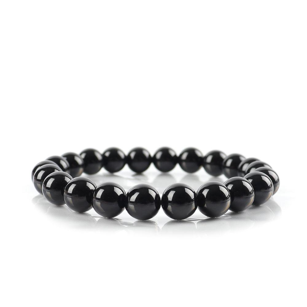 8mm Black Obsidian Bracelet Crystal wholesale suppliers