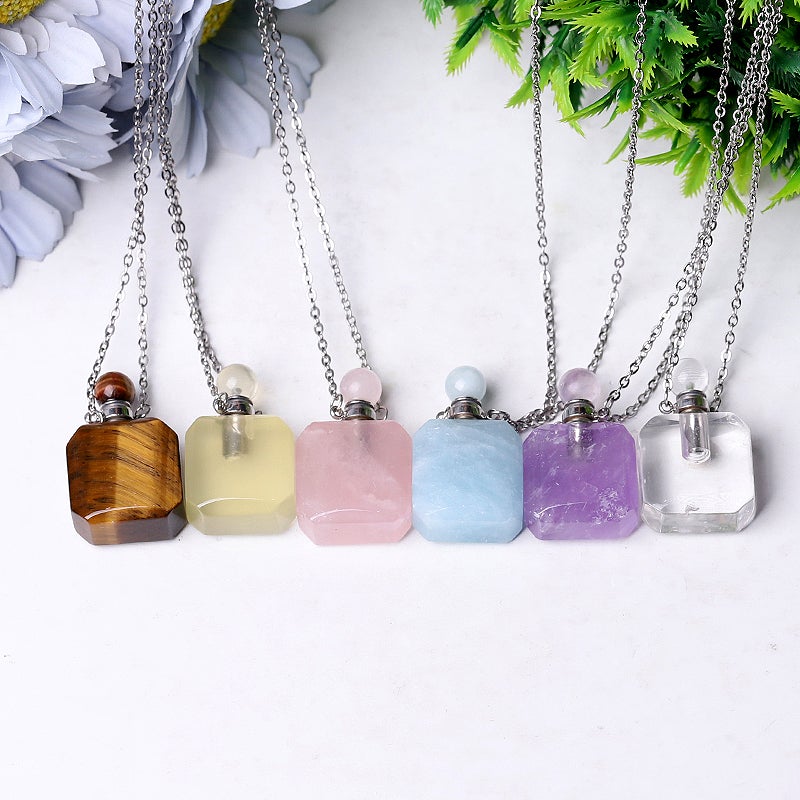 1.4" Empty Perfume Bottle Necklace DIY Crystal wholesale suppliers