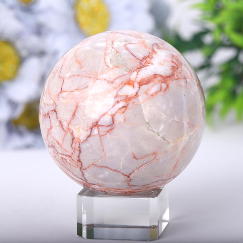 2.5"-4.5" Red Line Sphere Crystal wholesale suppliers