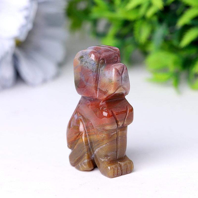 Ocean Jasper Carving Dogs for Sale Crystal Gift