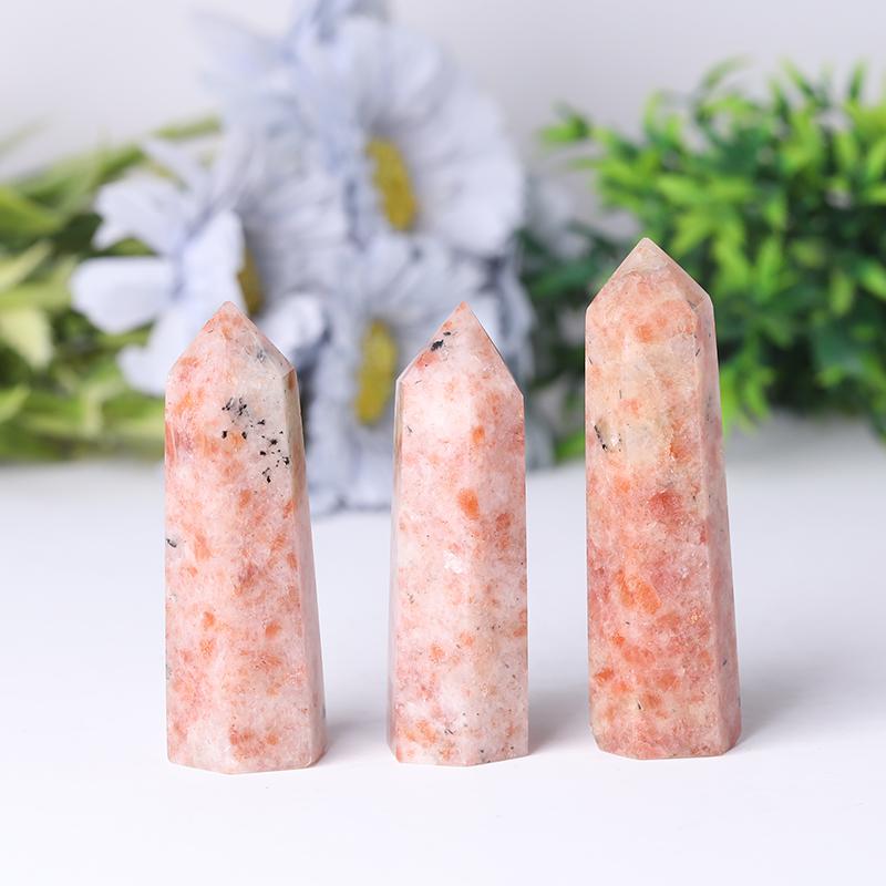 Wholesale High Quality Healing Crystal Stone Gold Sunstone Point for Decoration Crystal wholesale suppliers