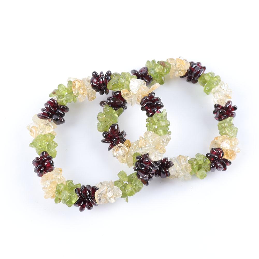 Peridot Garnet Citrine Mixed Chips Bracelet Crystal wholesale suppliers