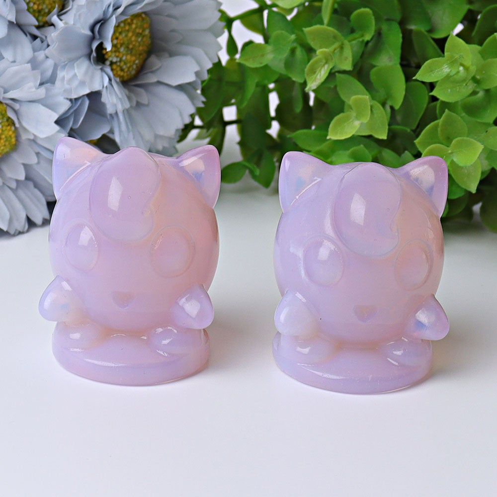 2.2" Pink Opalite Jiggly Puff Crystal Carvings Crystal wholesale suppliers