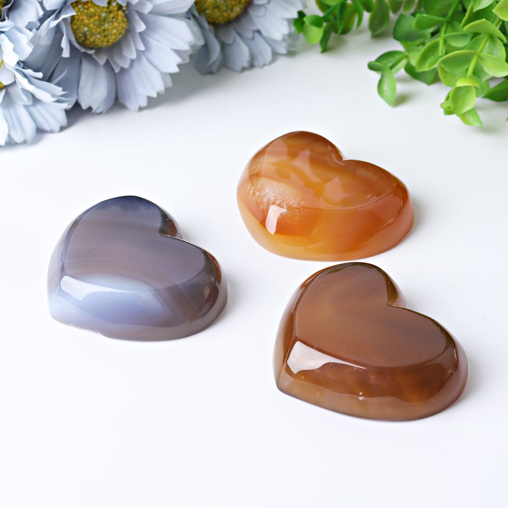 2.1" Agate Heart Shape Bowl Crystal Carvings Crystal wholesale suppliers