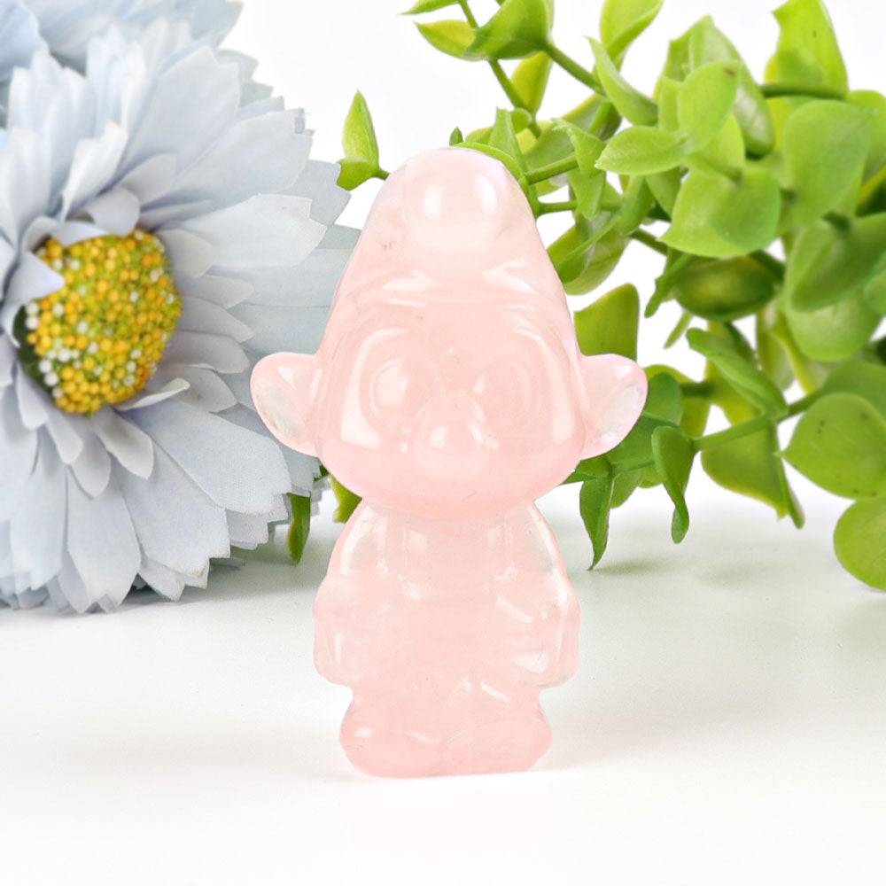 2.3" Rose Quartz Smurfs Crystal Carvings Crystal wholesale suppliers