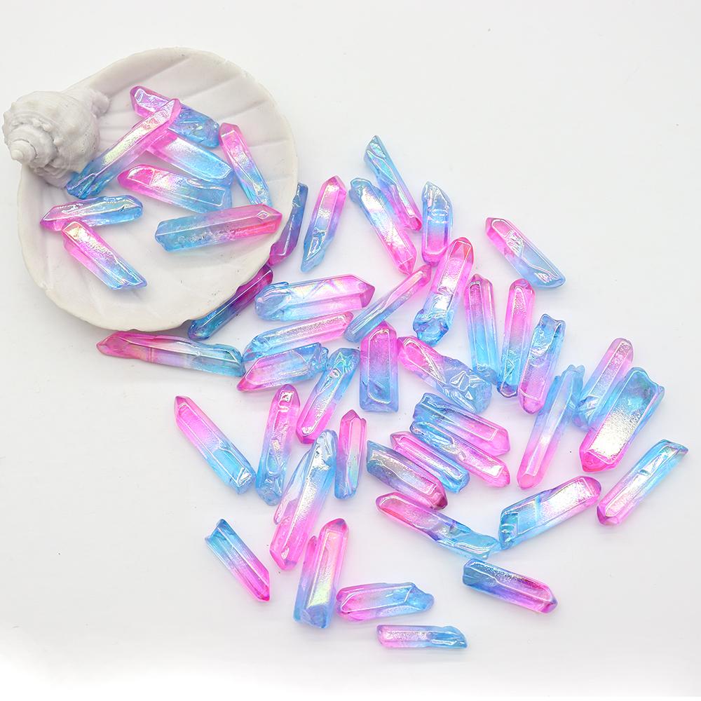 0.5kg Pink and Blue Aura Quartz Points Crystal wholesale suppliers