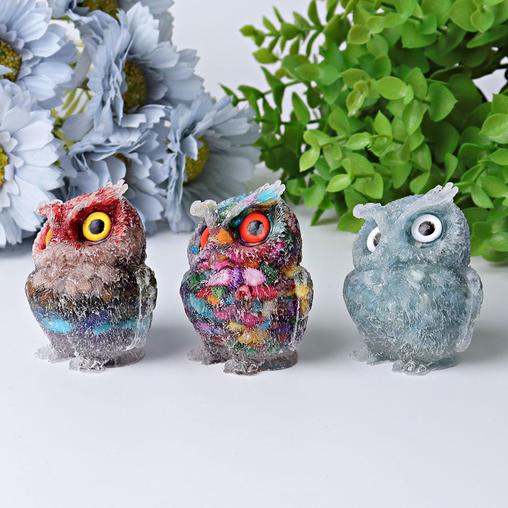 2.4" Resin Owl Crystal Carving Crystal wholesale suppliers