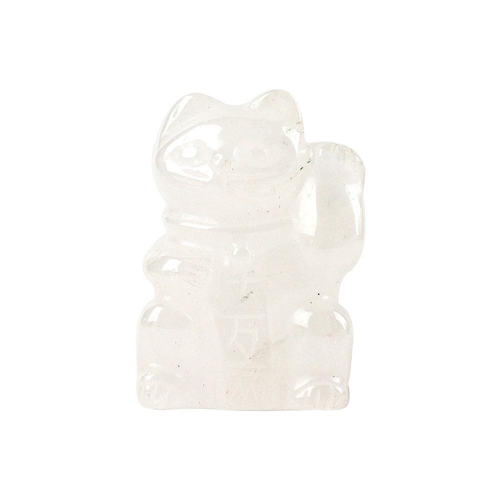 2" Clear Quartz Crystal Carving Lucky Cat Crystal wholesale suppliers