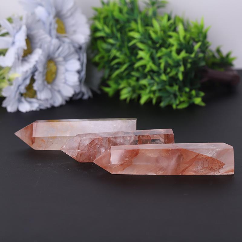 Wholesale Natural High Quality Fire Quartz Crystal Point Healing Crystal Tower