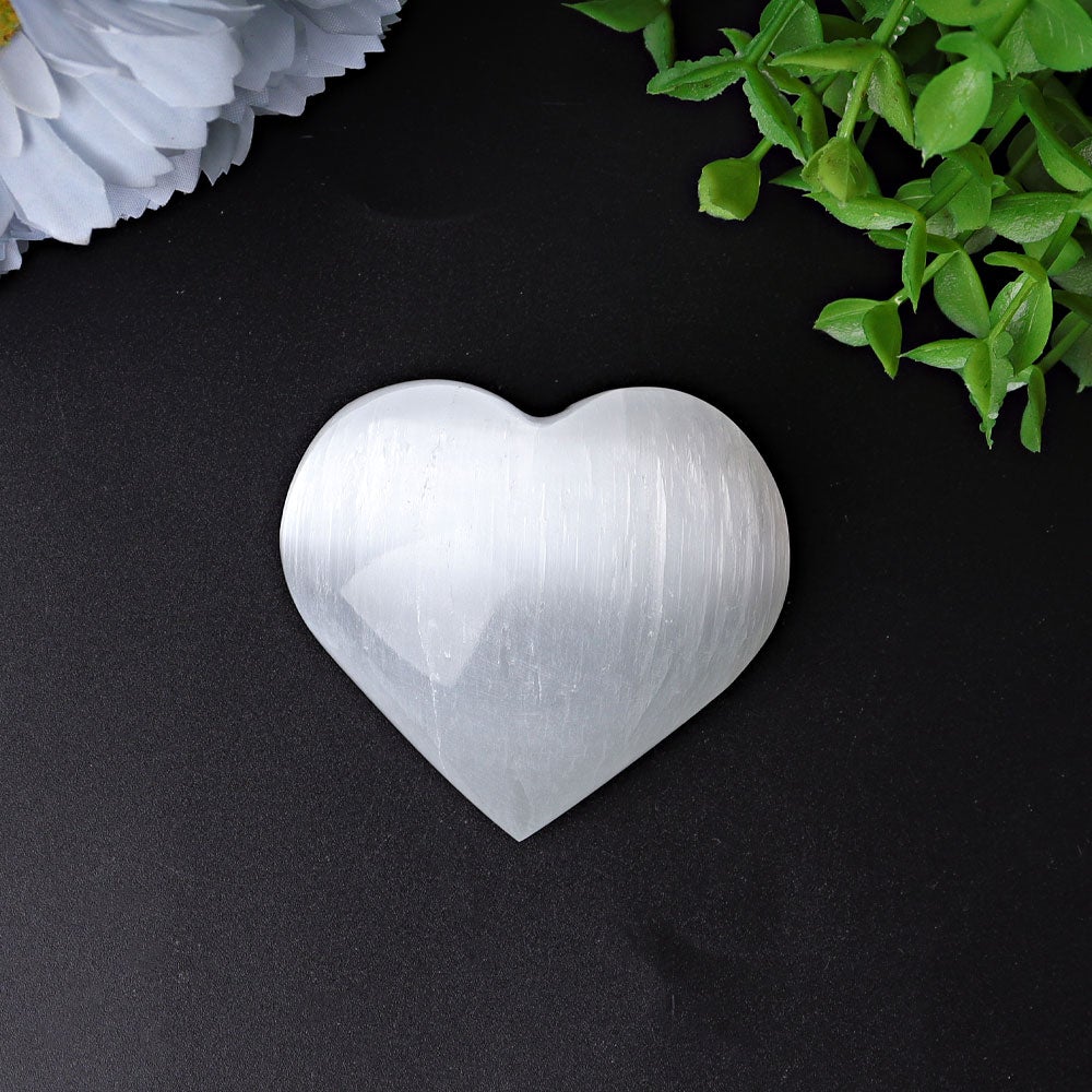 1.7"-2.8" Selenite Heart Crystal Carvings Crystal wholesale suppliers