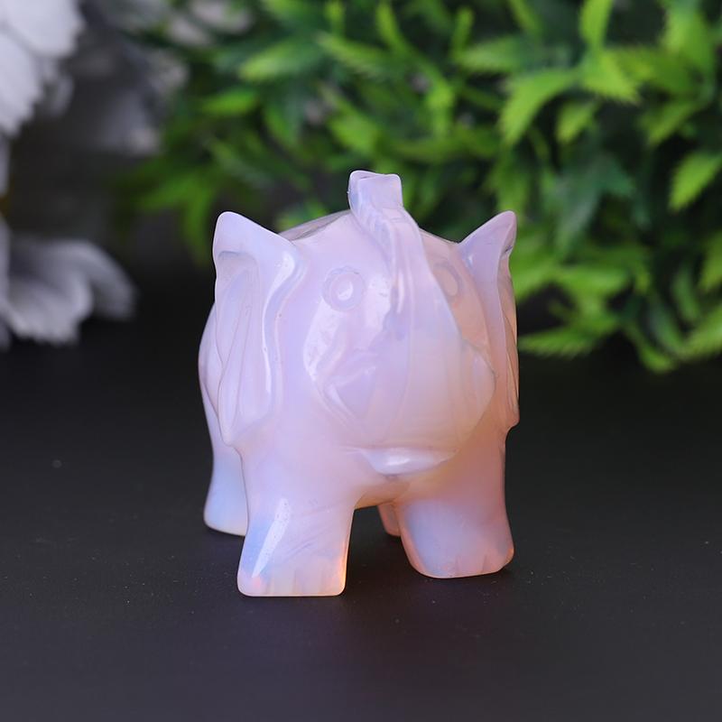 3" Pink Opalite Elephant Crystal Carvings Crystal wholesale suppliers