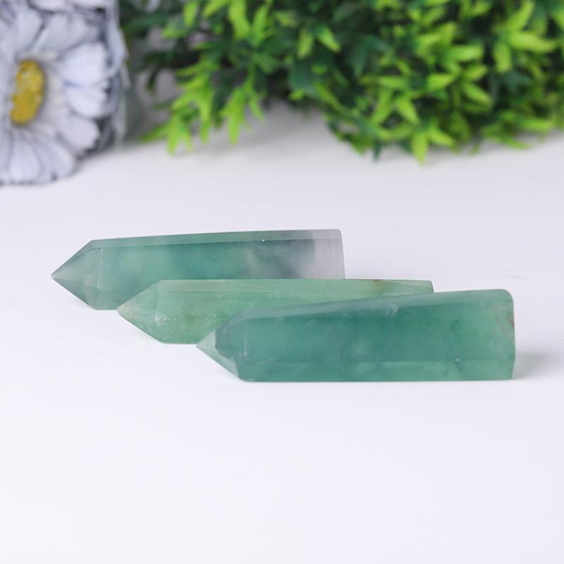 Natural Green Fluorite Point Healing Tower Crystal wholesale suppliers