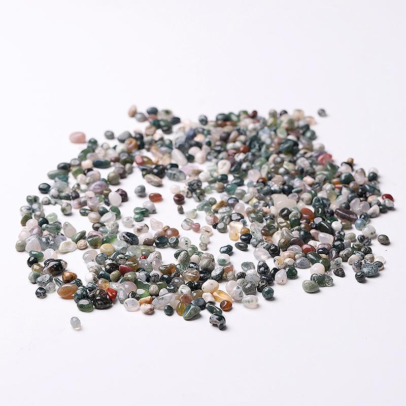 0.1kg Natural Moss Agate Chips Crystal Chips for Decoration Crystal wholesale suppliers