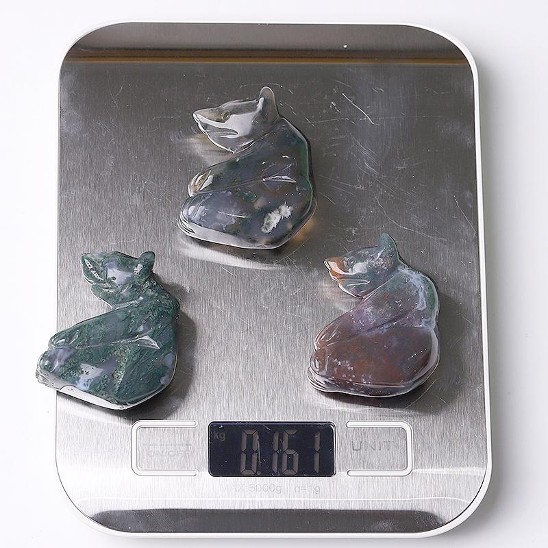 2" Moss Agate Bear Crystal Carving Crystal wholesale suppliers