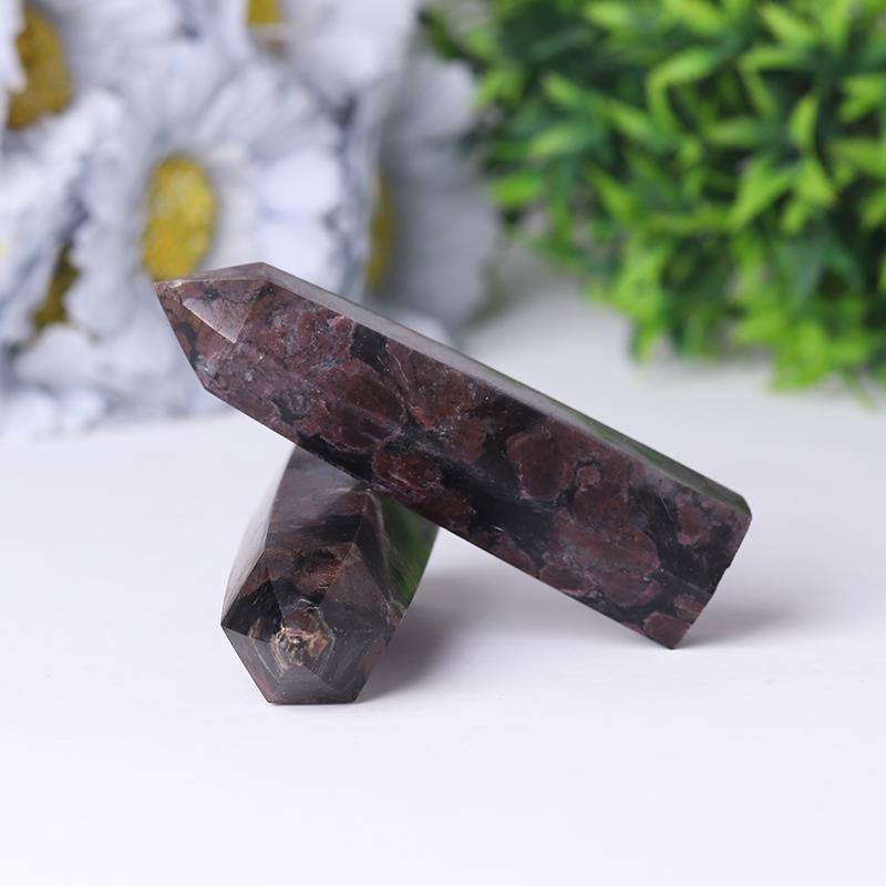 Wholesale Natural High Quality Astrophlite with Garnet Healing Crystal Points for Fengshui Decoration Crystal wholesale suppliers