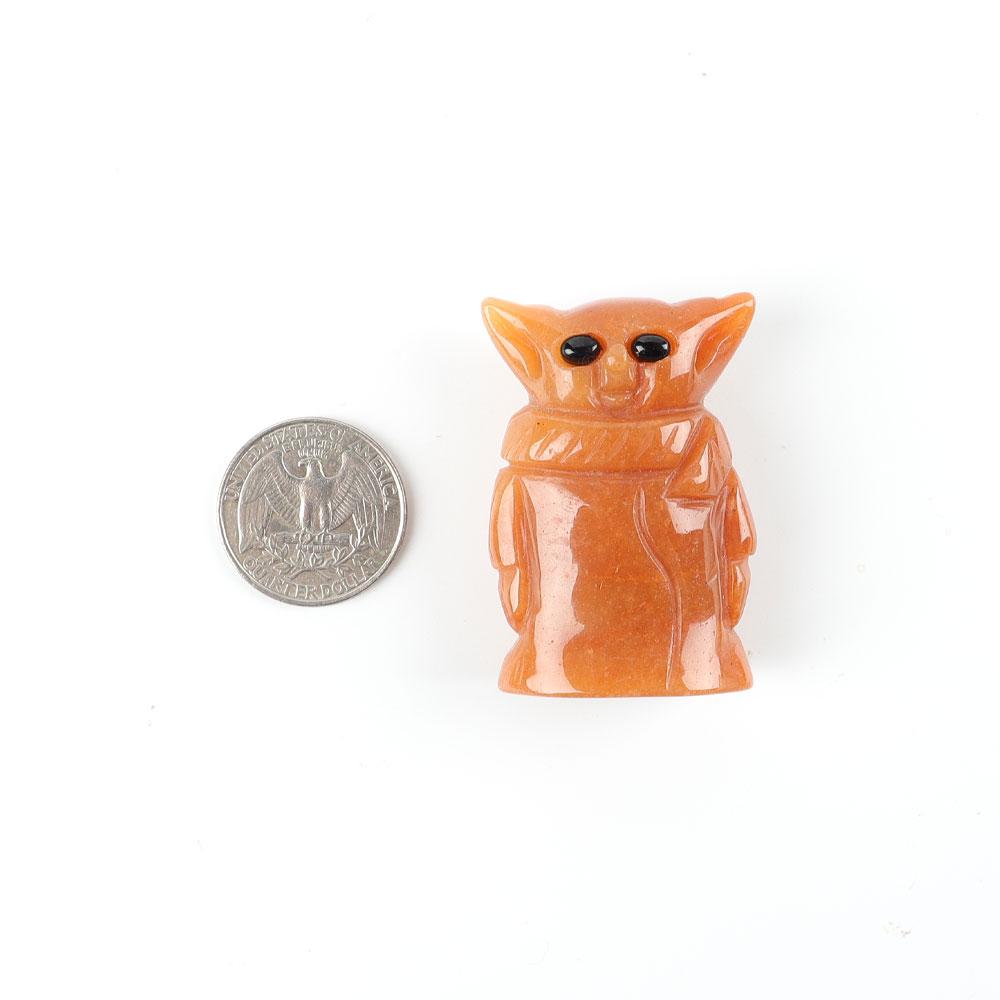 Red Aventurine Crystal Carving Yoda 2" Crystal wholesale suppliers