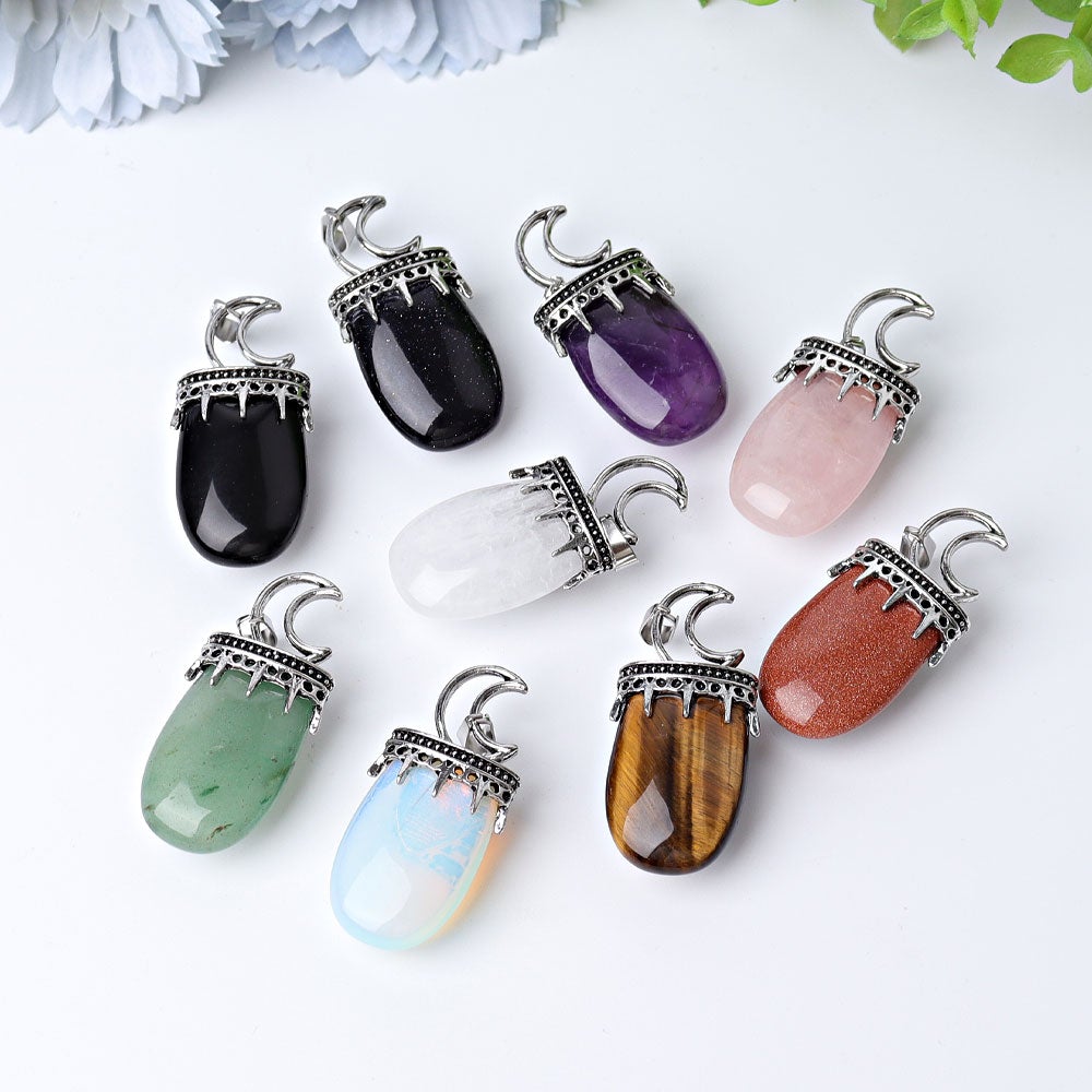 1.8" Crystal Pendant with Moon Decoration Crystal wholesale suppliers