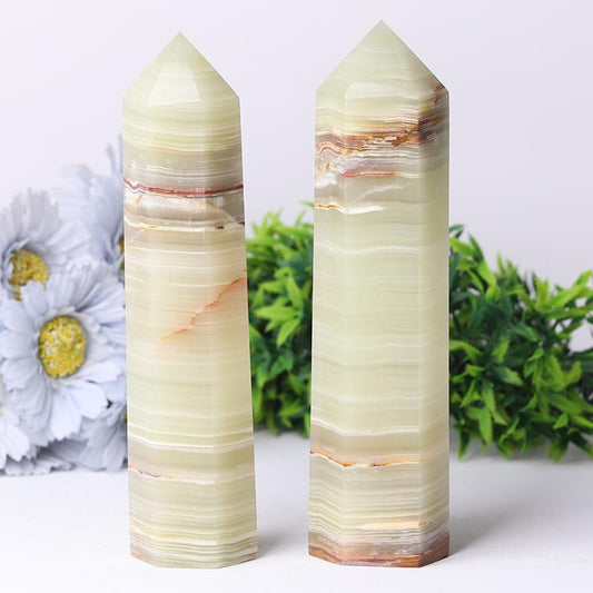 7.5'' Middle Size Afhan Jade Towers Serpentine Tower for Healing