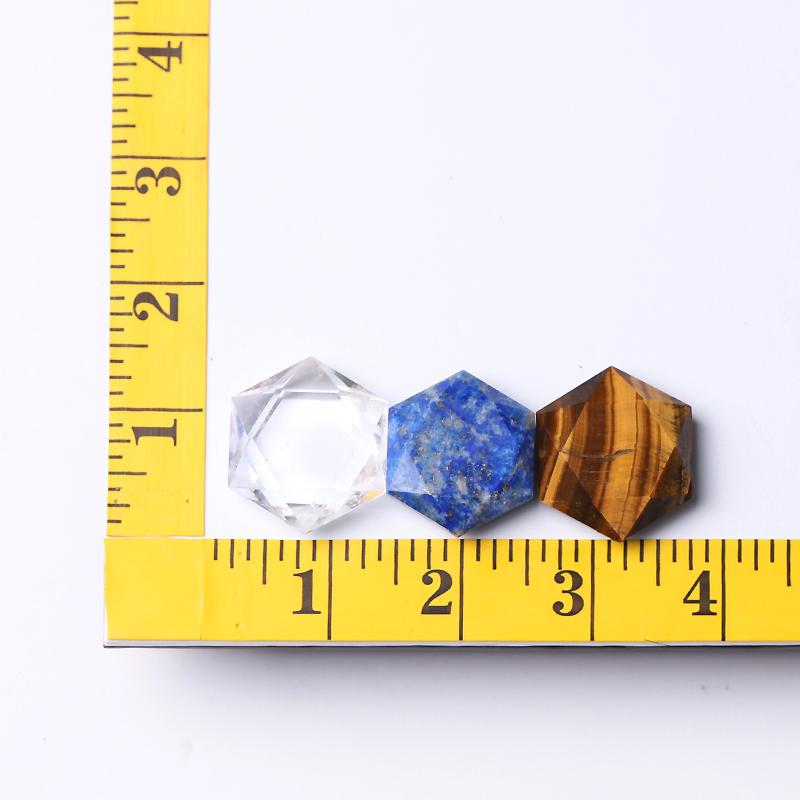 1" Crystal Hexagon Pocket Stone  for Pendant for DIY Crystal wholesale suppliers