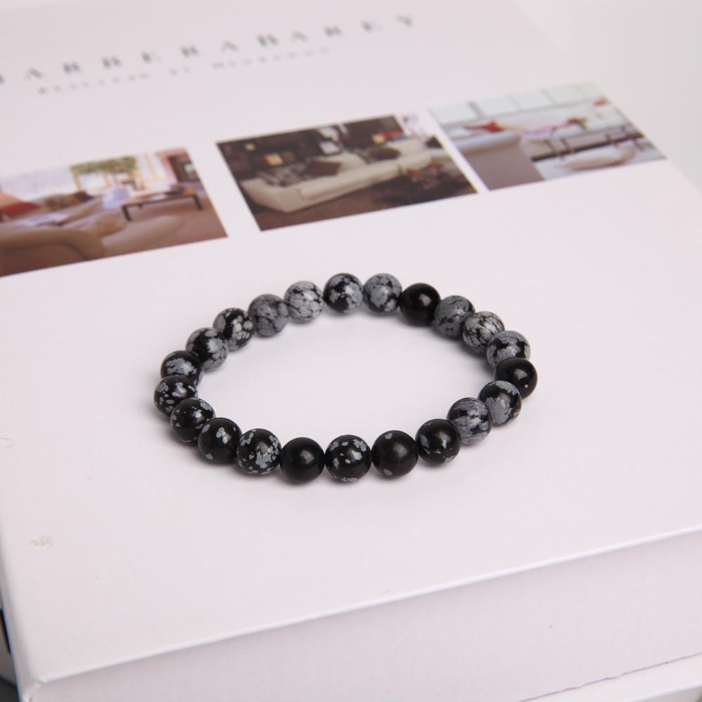 8mm Snowflake Obsidian Crystal Bracelet Crystal wholesale suppliers