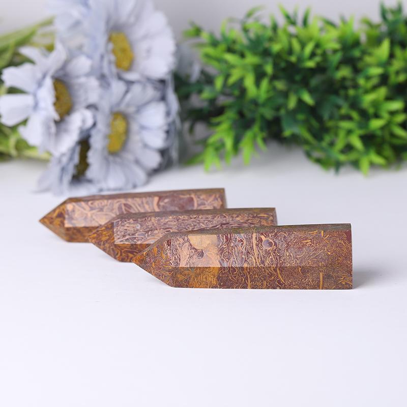 Calligraphy Jasper Points for Sale Healing Tower for Collection Crystal wholesale suppliers