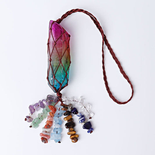 10" Chakra Aura Angel Crystal Hanging Ornament Crystal wholesale suppliers
