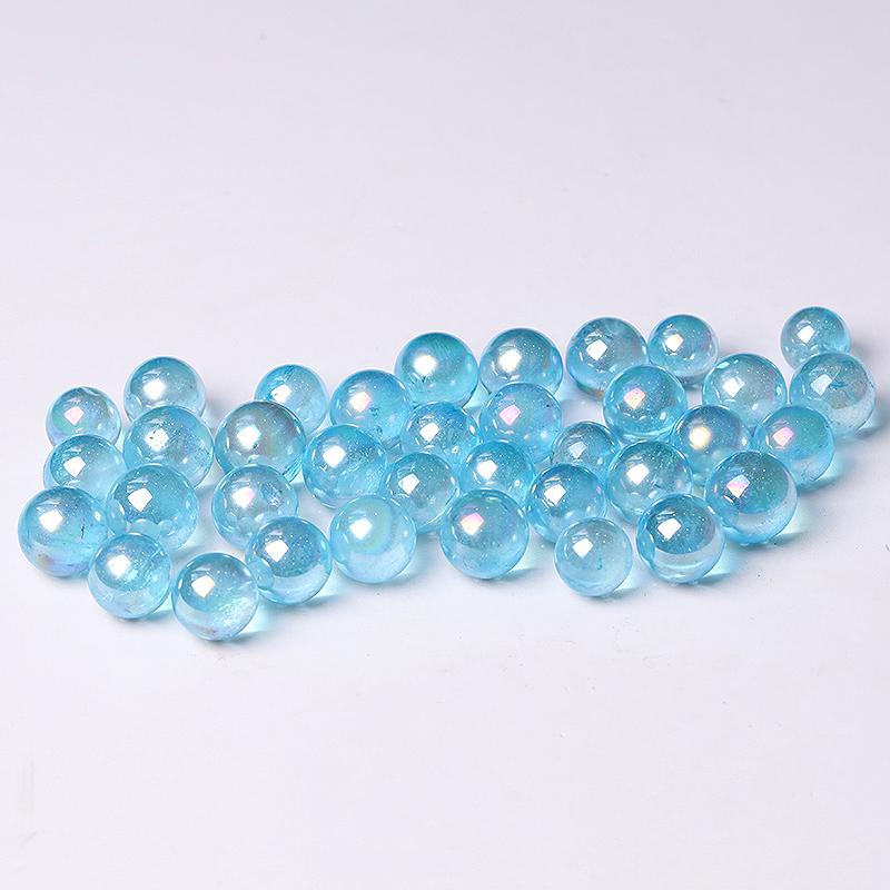 0.5-0.7'' High Quality Blue Aura Crystal Spheres Crystal Balls for Healing Crystal wholesale suppliers