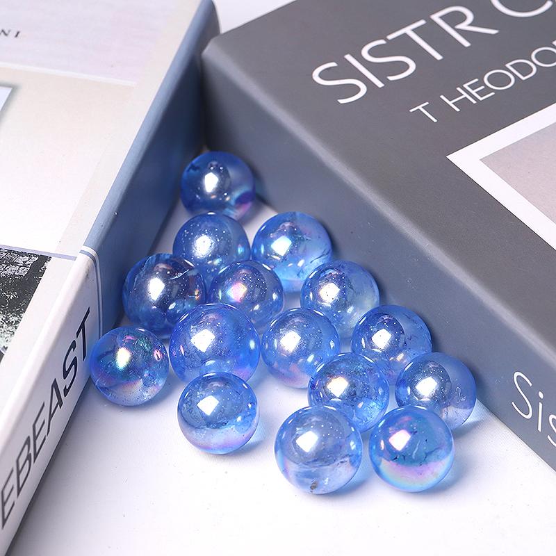 0.5-0.7'' High Quality Dark Blue Aura Crystal Spheres Crystal Balls for Healing Crystal wholesale suppliers