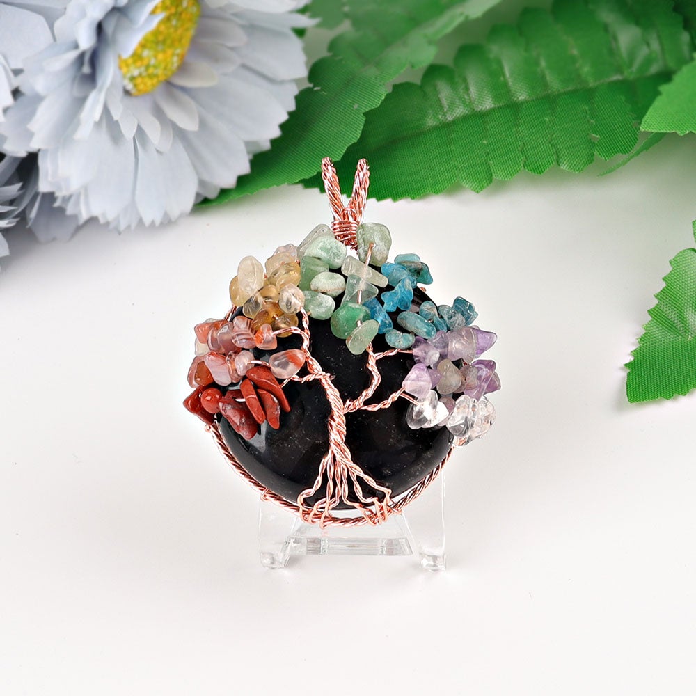 2" Chakra Tree of Life Wire Wrapped Heart Pendant Crystal wholesale suppliers