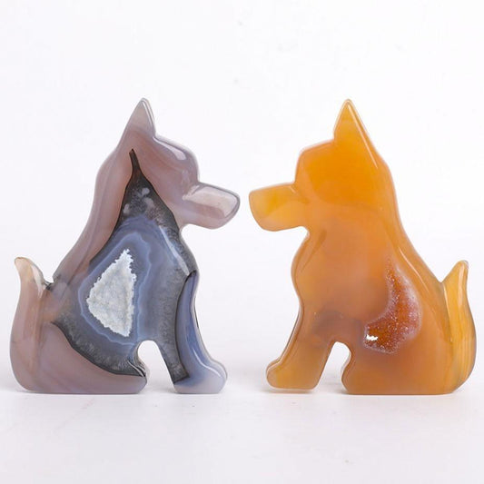 Druzy Agate Dog Carvings Crystal wholesale suppliers