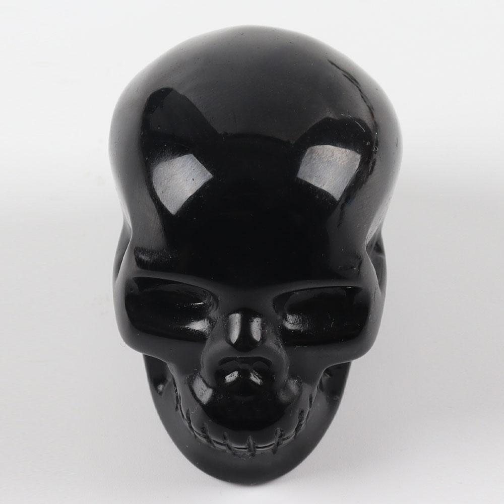 2.0" Black Obsidian Crystal Skull Hand Carved Gemstone Fine Art Sculpture Crystal wholesale suppliers