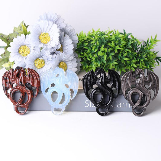 4.0'' High Quality Dragon Crystal Carvings for Decoration Crystal wholesale suppliers