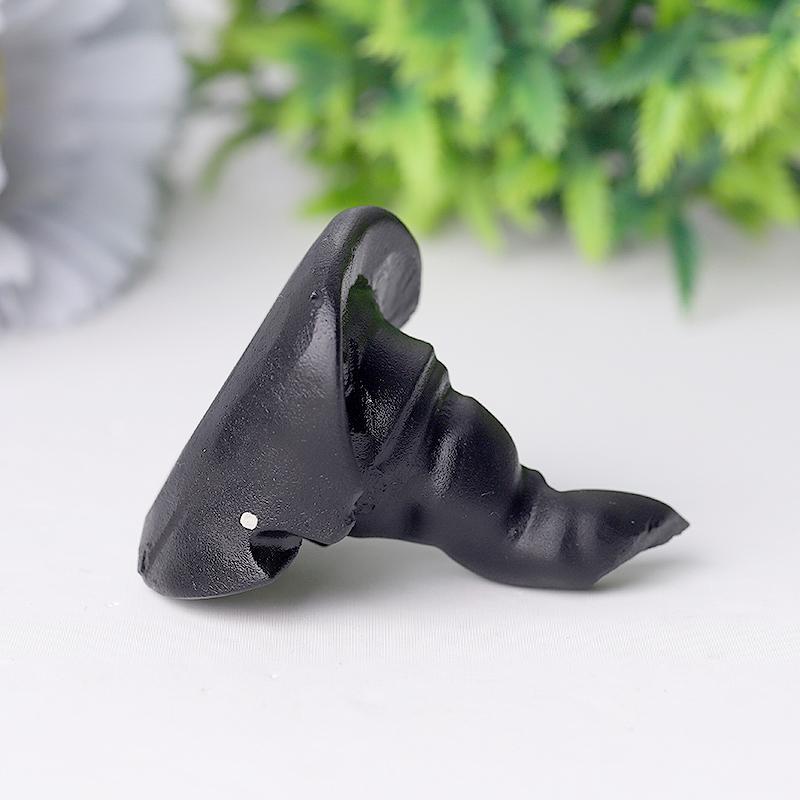 2" Black Obsidian Witch Hat Crystal Carving Halloween Gift Crystal wholesale suppliers