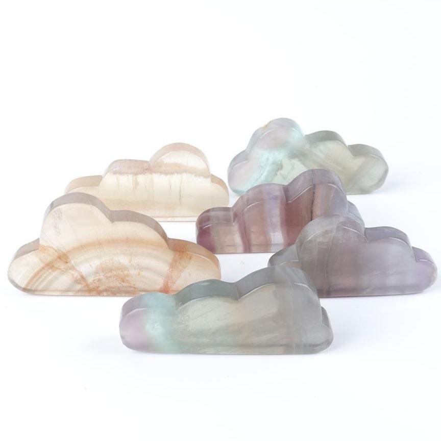 Fluorite Cloud Shape Carvings