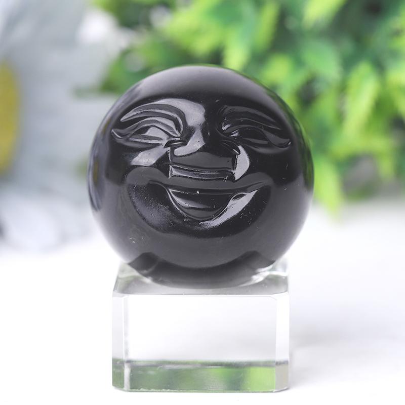 1.35" Smile Face Crystal Carvings Crystal wholesale suppliers