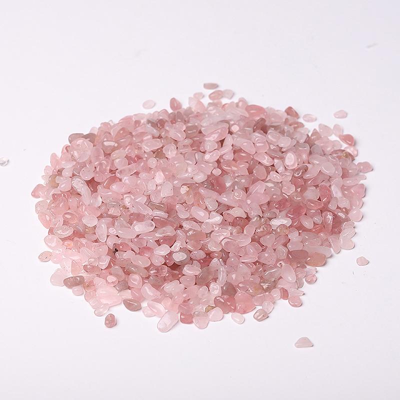 0.1kg Different Size High Quality Natural Rose Quartz Chips Crystal Chips for Decoration Crystal wholesale suppliers