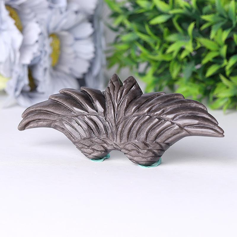 5.2" Silver Obsidian Wing Carving Crystal wholesale suppliers