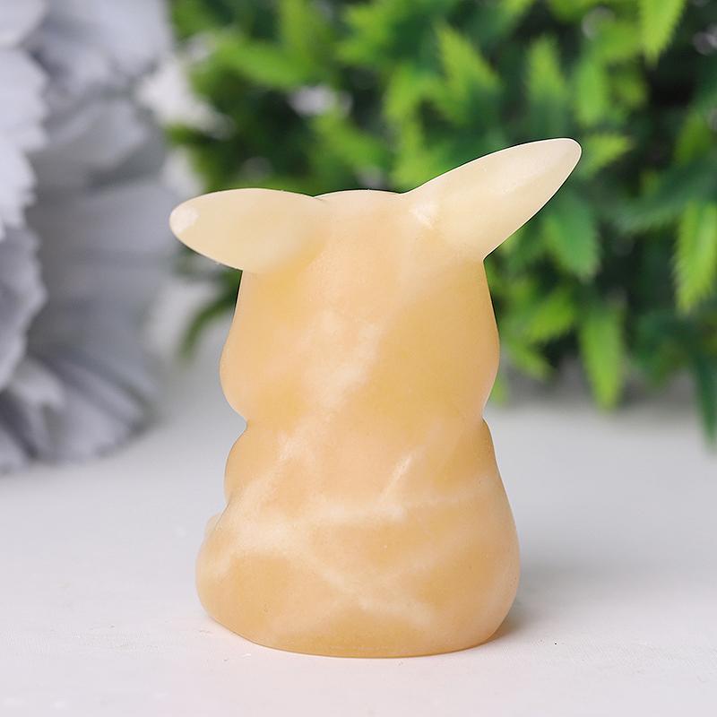 2" Orange Calcite Pikachu Crystal Carvings Crystal wholesale suppliers